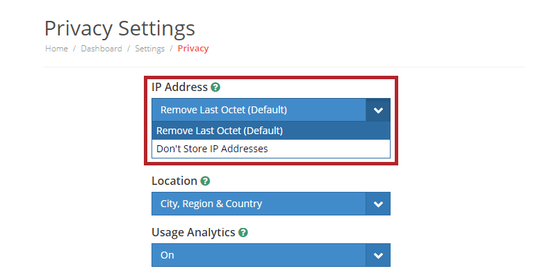 Privacy Tools: IP Address Settings