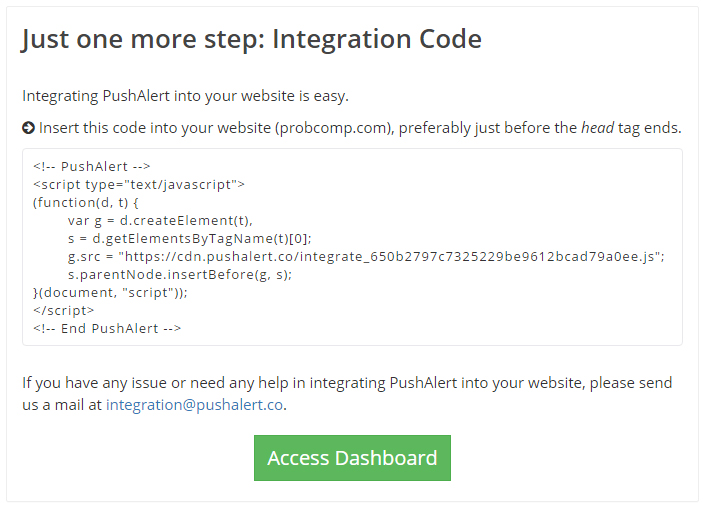 Web Push Intergration Final Step