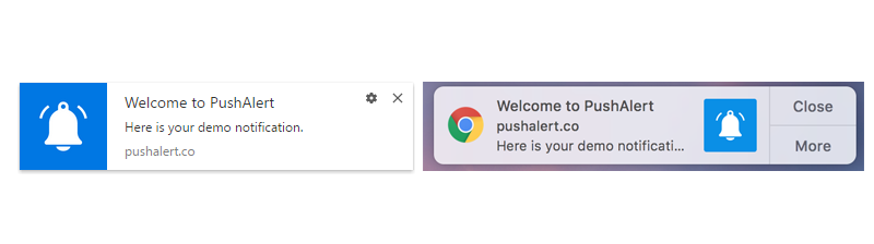 Chrome push notifications show the old red O logo - Website Bugs