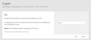 Setting up CloudFlare SSL (Flexible)
