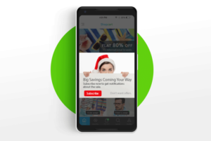 Custom Push Notification Permission Dialog E-Commerce Holiday Sale