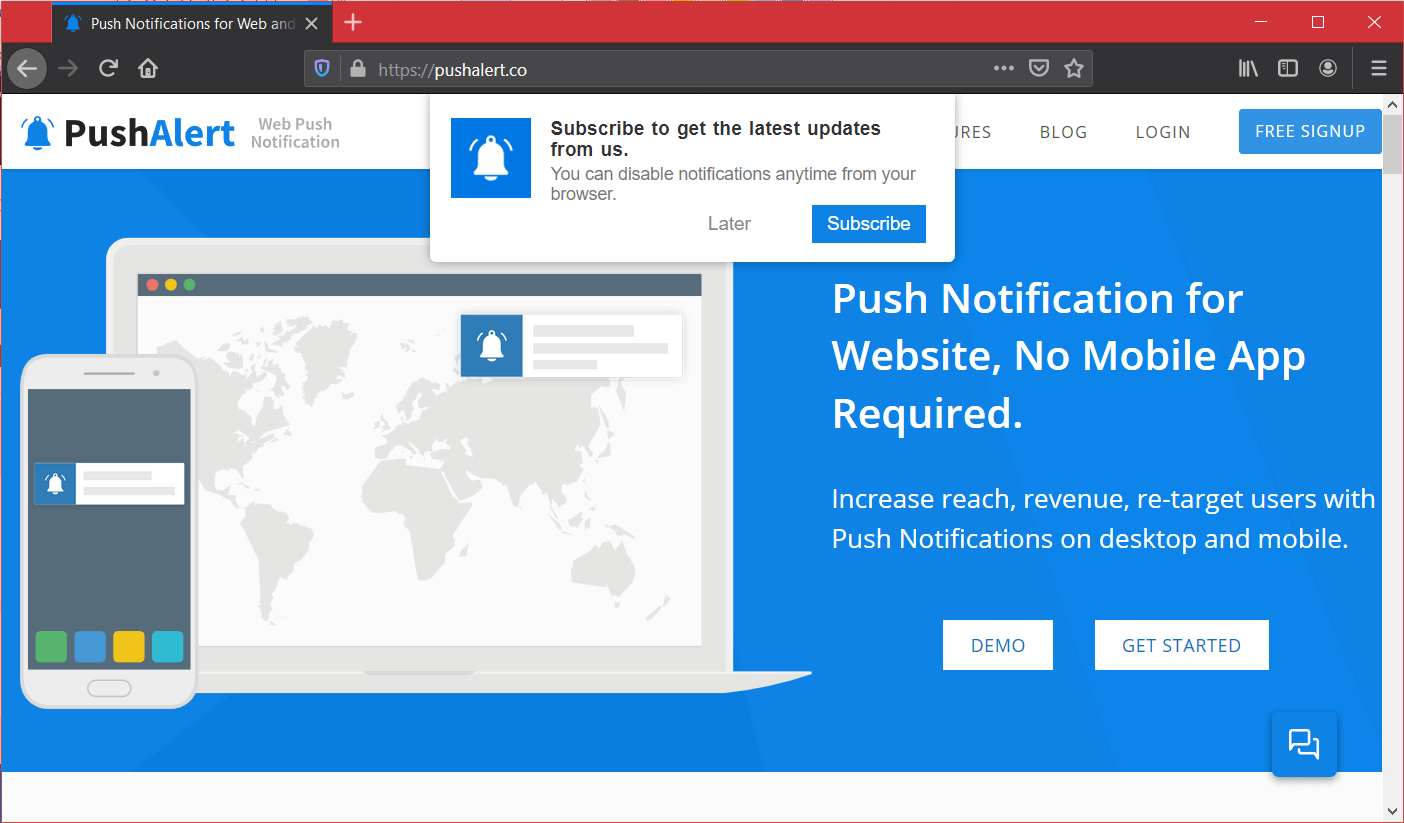 firefox plugin alert when page changes