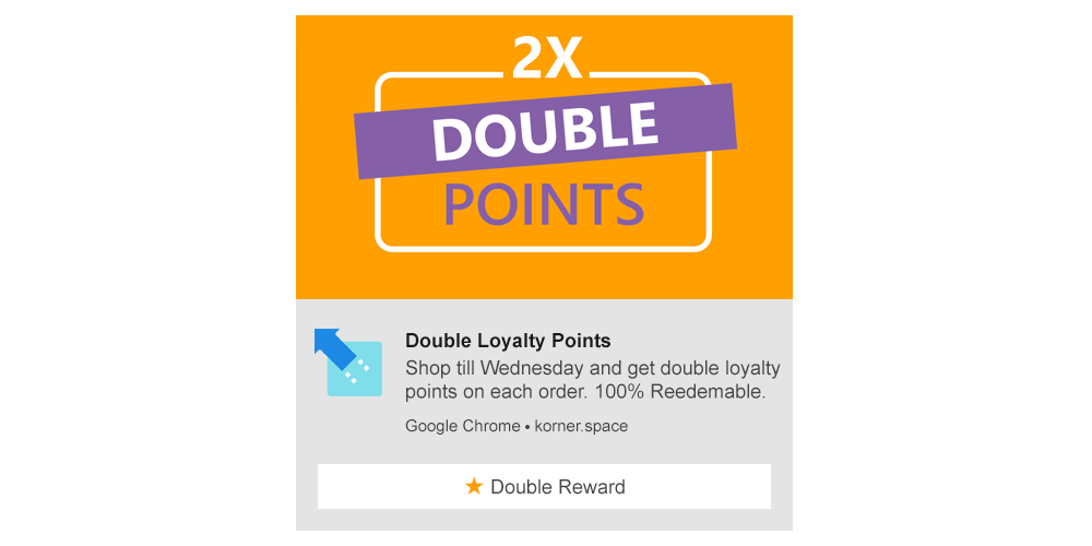 Push Notification Template - Double Reward Points