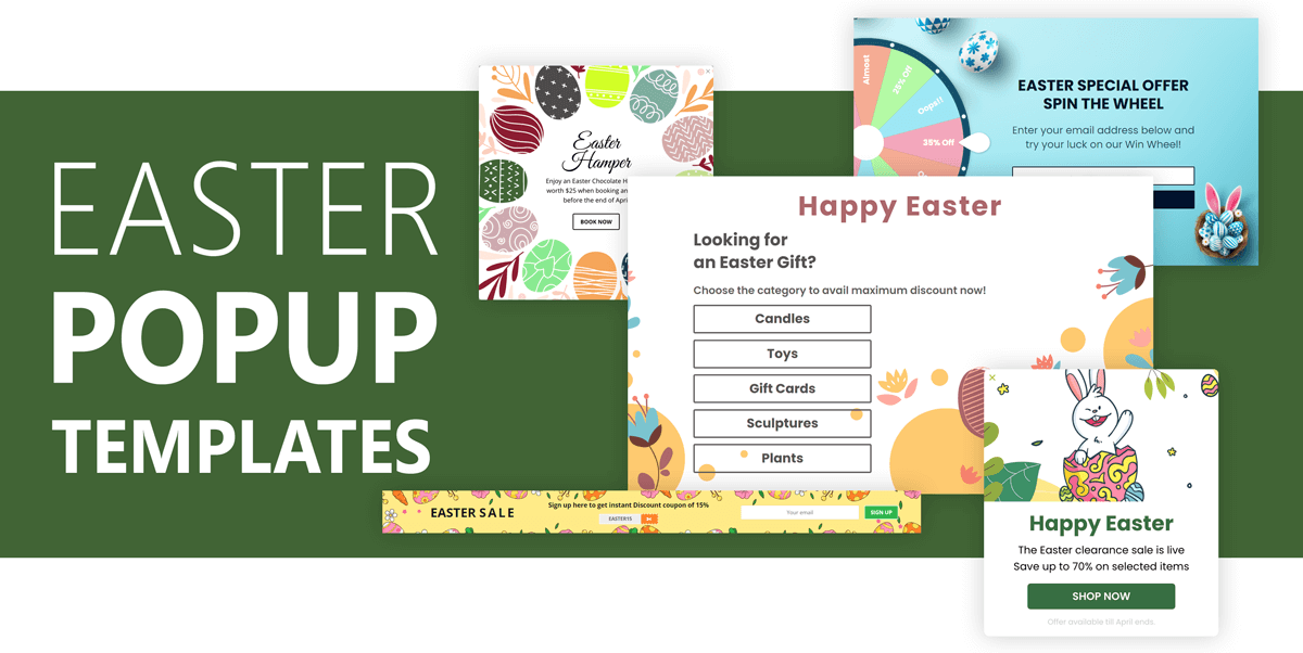 New Easter Popup Templates - OnSite Messaging