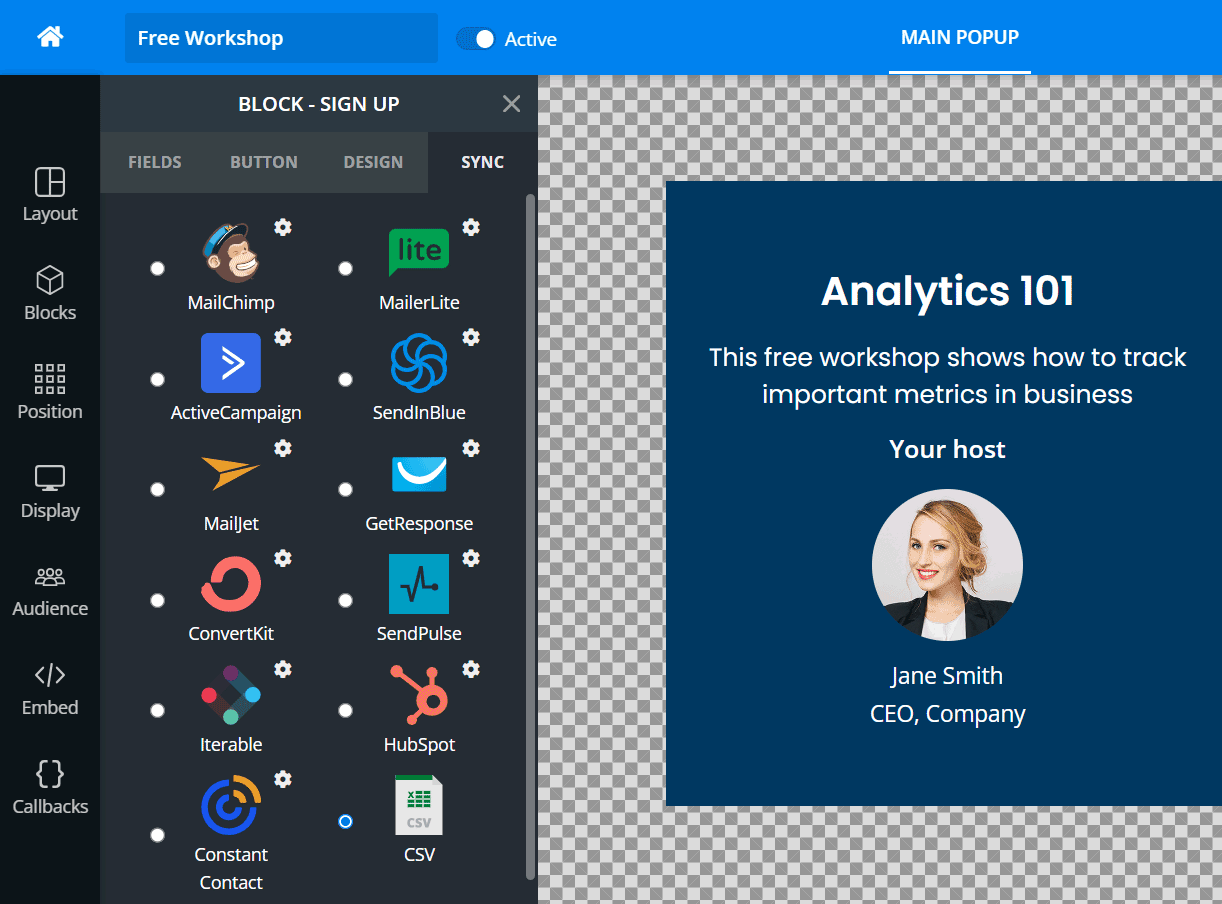 PushAlert Onsite Messaging - CRM and Analytics Integration