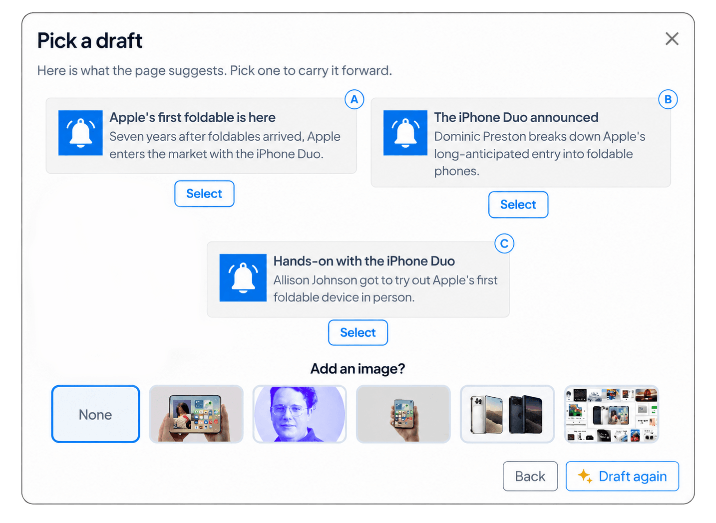 Generate Notification Drafts from URL using AI