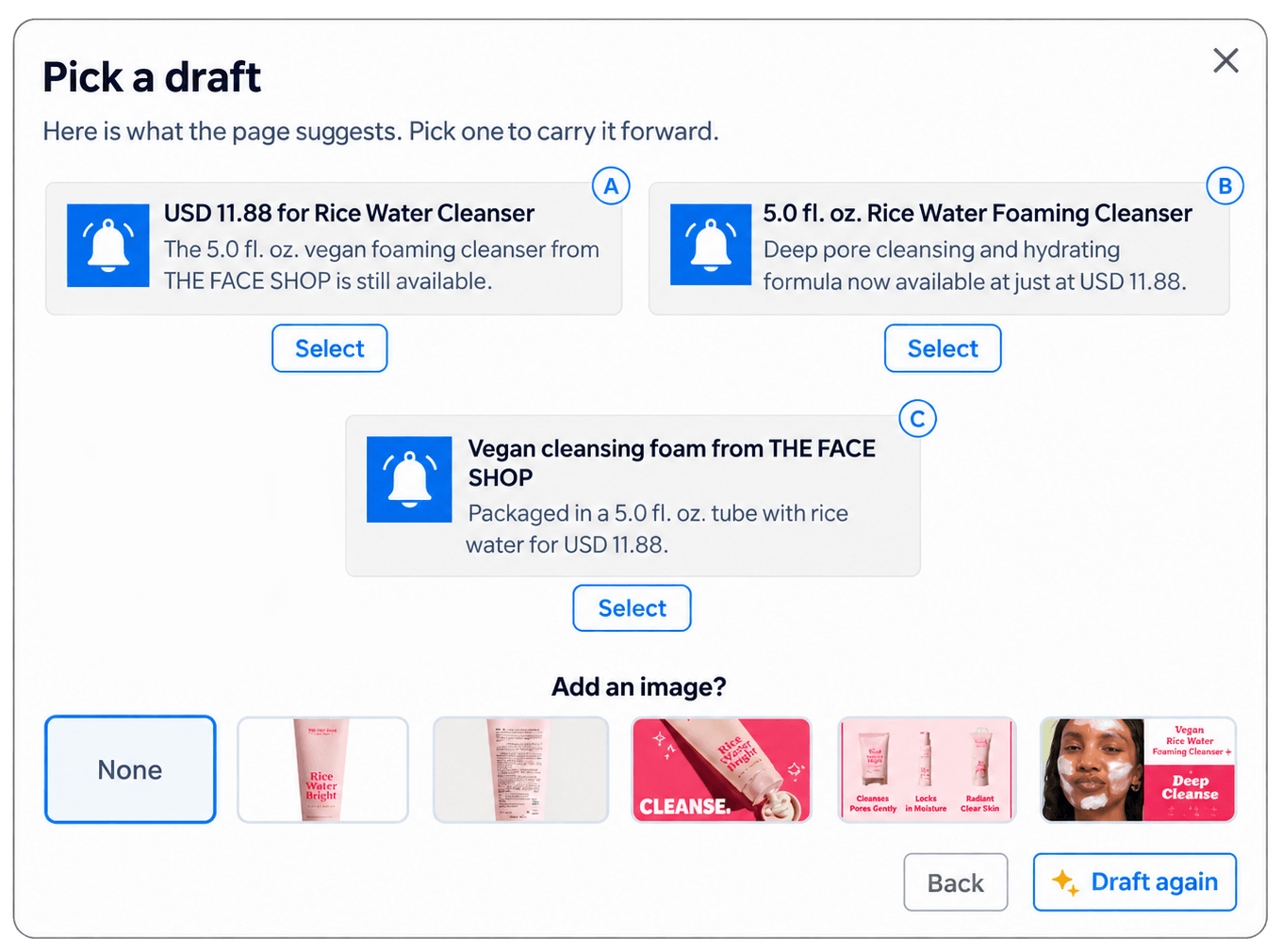 Draft Web Push Notifications with AI prompts