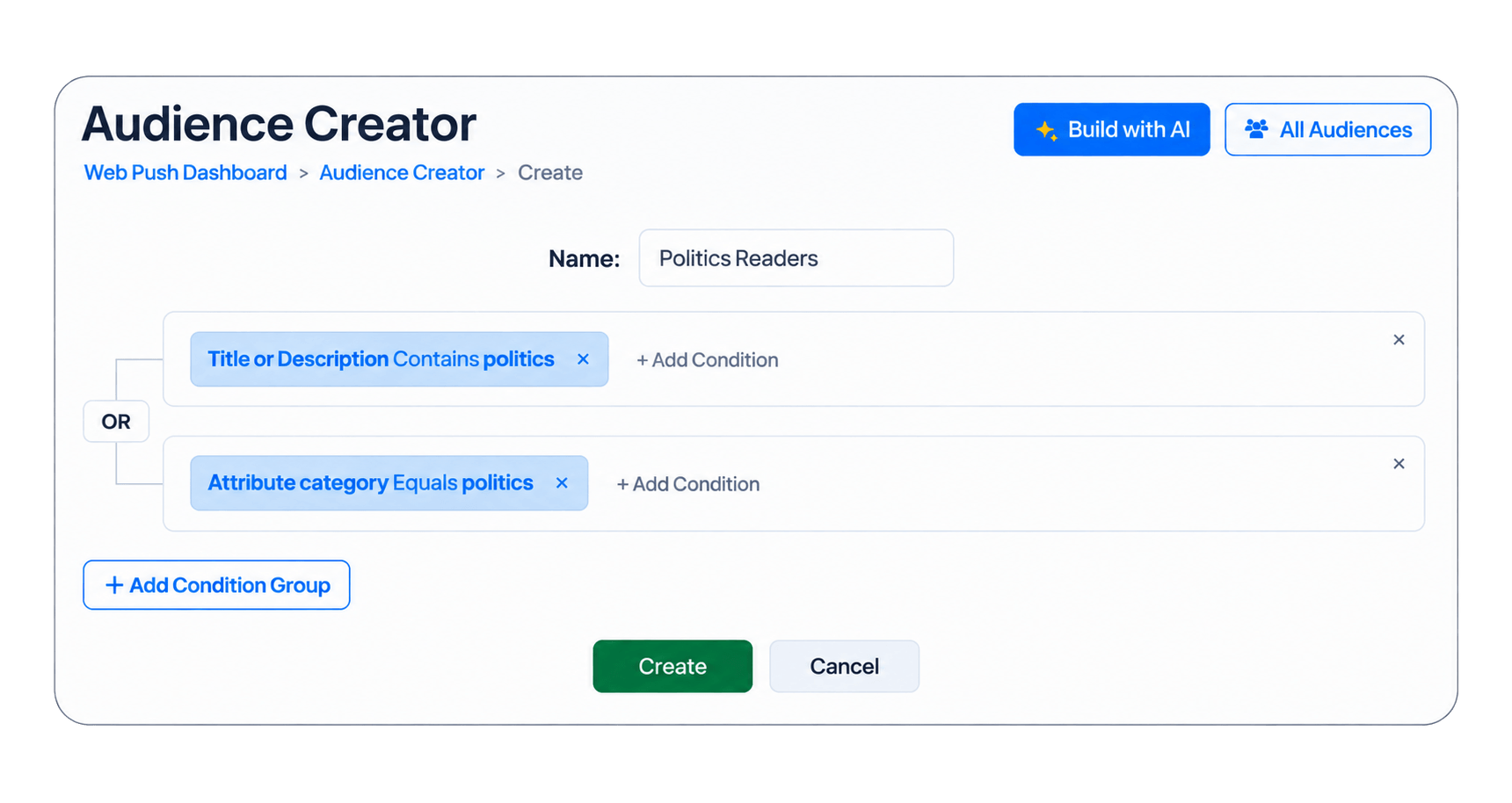 Dynamic Segments for Publisher News Categories