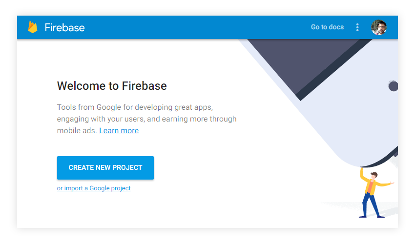 Firebase New Project for Web Push