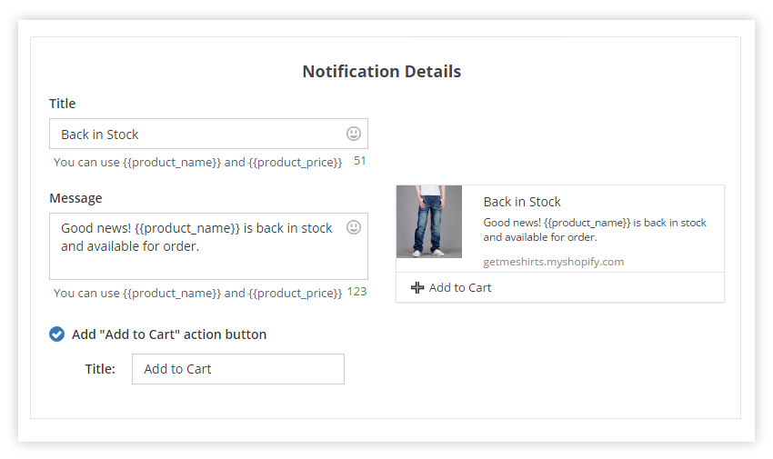 PushAlert Shopify Back-In-Stock Notification
